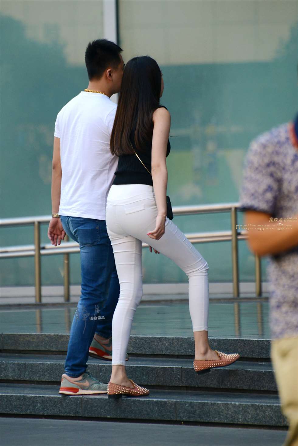 图片[1]-【静月街拍】白裤妹子—-（12P）-街拍流行馆