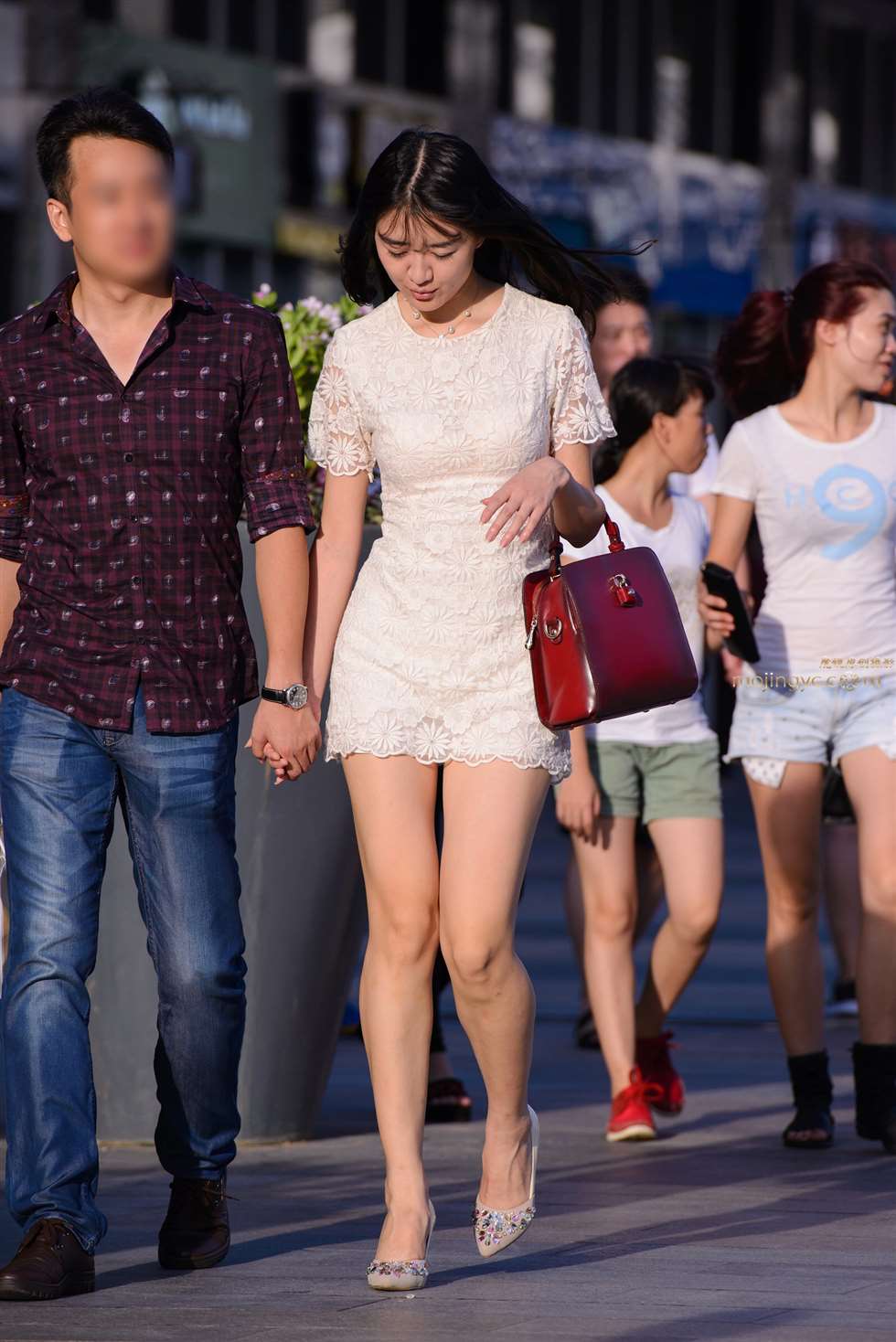 图片[4]-连衣短裙，美腿，高跟-街拍流行馆