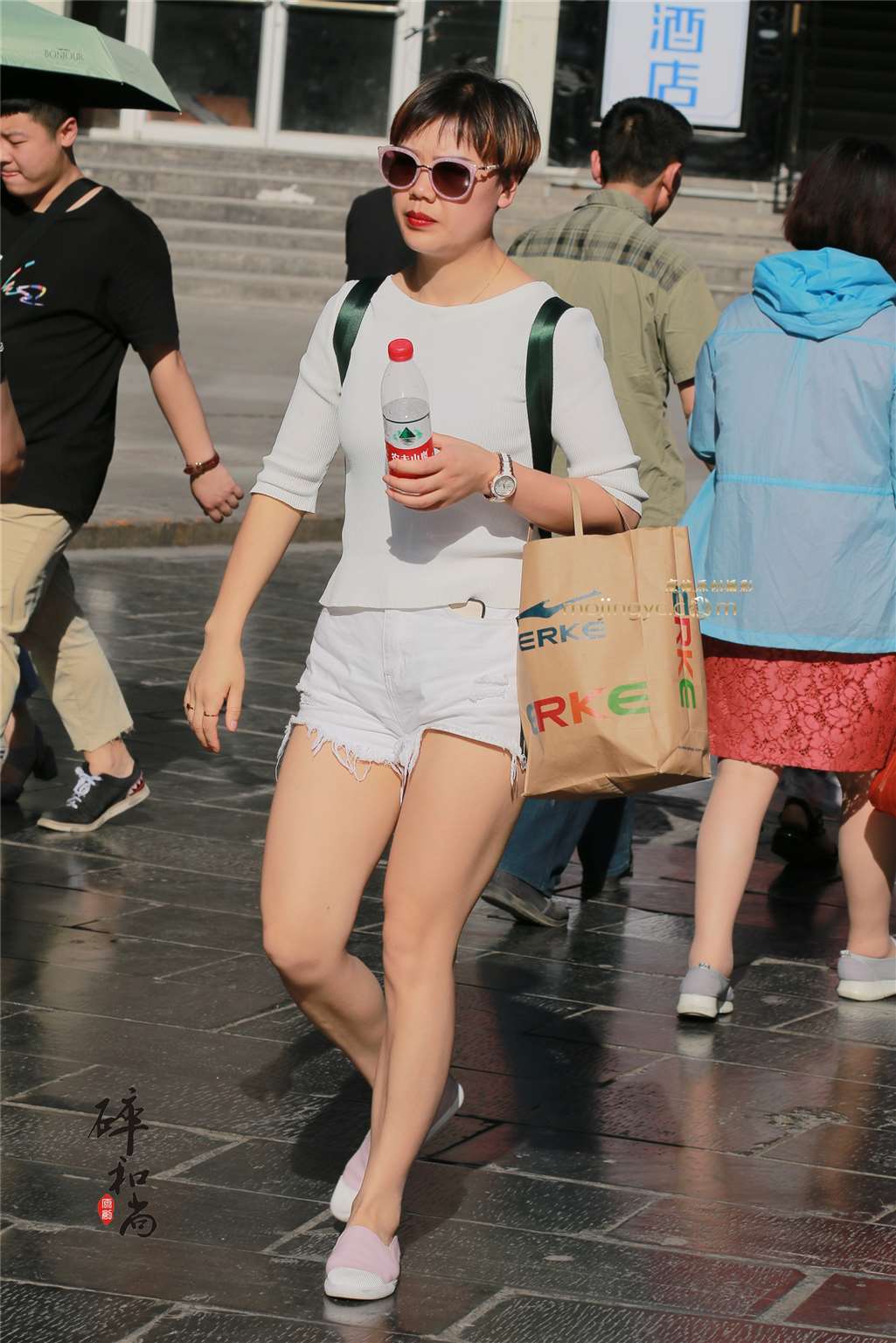 图片[4]-两个热裤，一个美胸，月牙（25P）-街拍流行馆