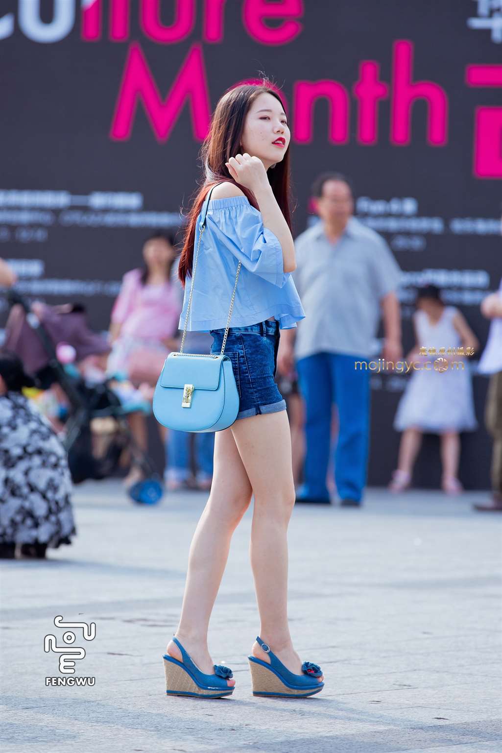 图片[1]-热裤，美腿，厚底凉鞋14-街拍流行馆