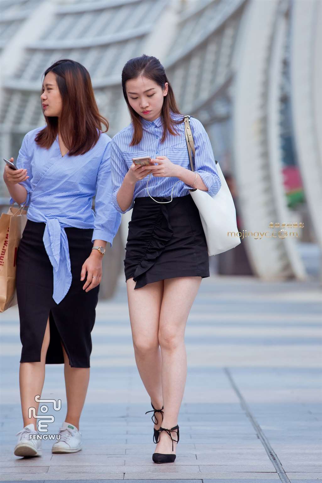 图片[3]-短裙，裸腿，高跟，美女12-街拍流行馆