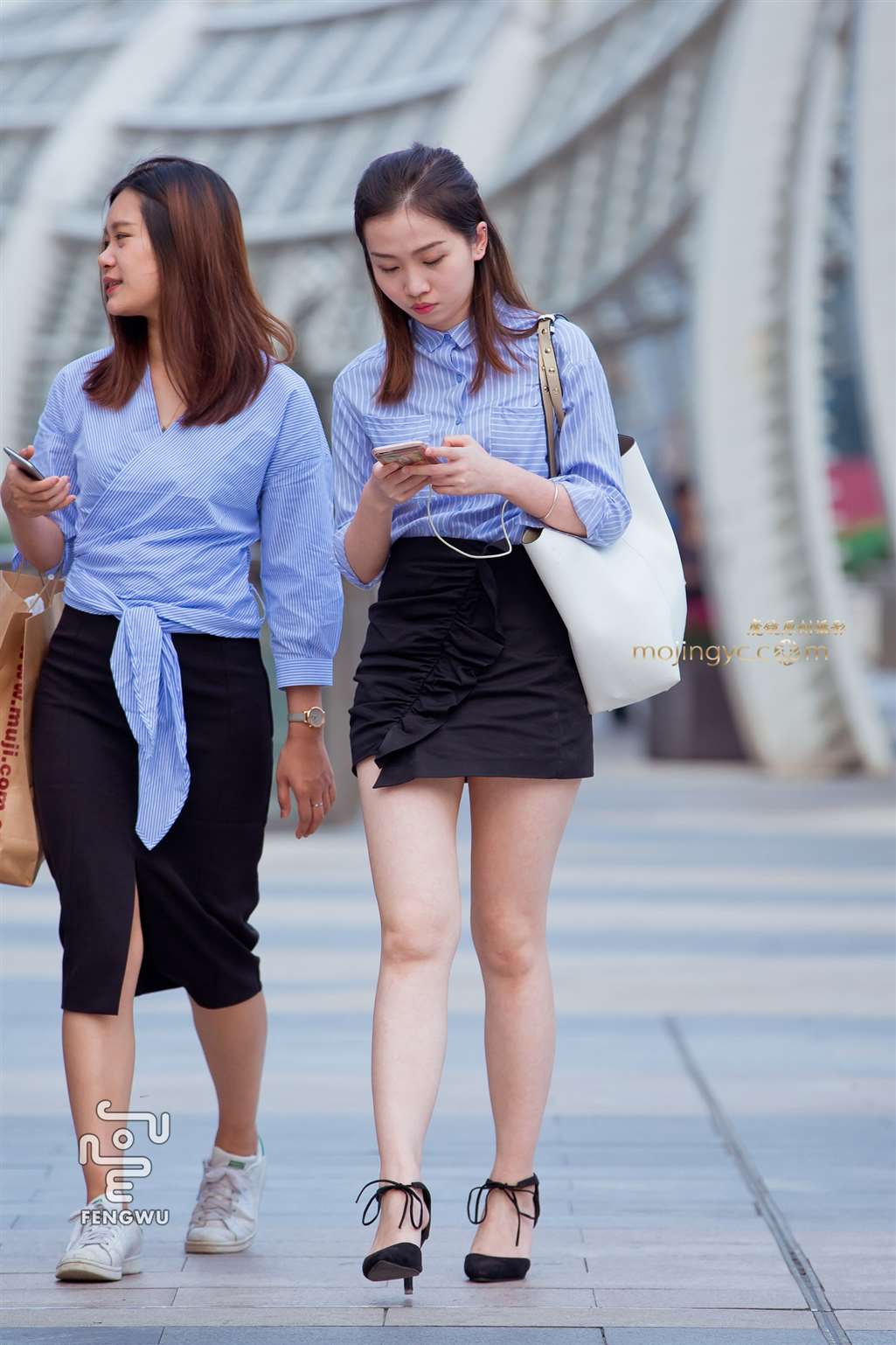 图片[4]-短裙，裸腿，高跟，美女12-街拍流行馆