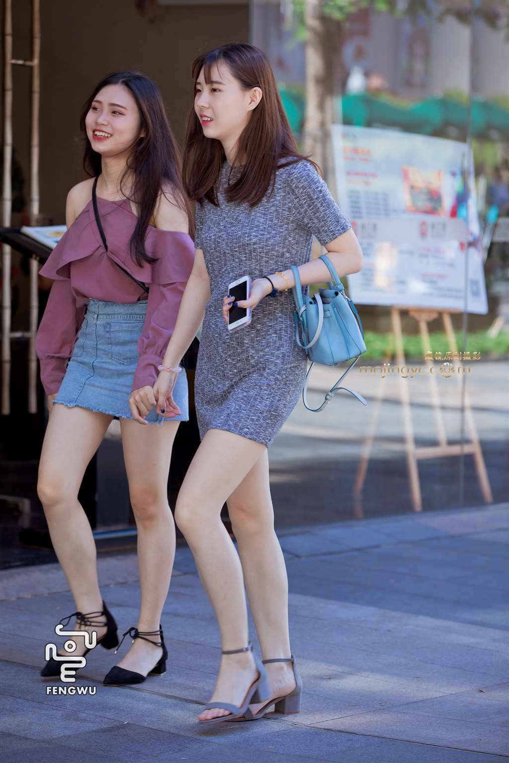 图片[1]-连衣短裙，裸腿，凉高，美女（17）-街拍流行馆