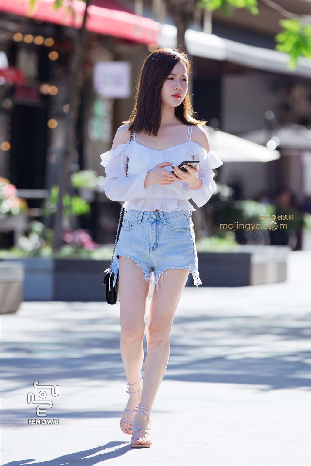图片[5]-热裤，裸腿，凉高，美女（12）-街拍流行馆