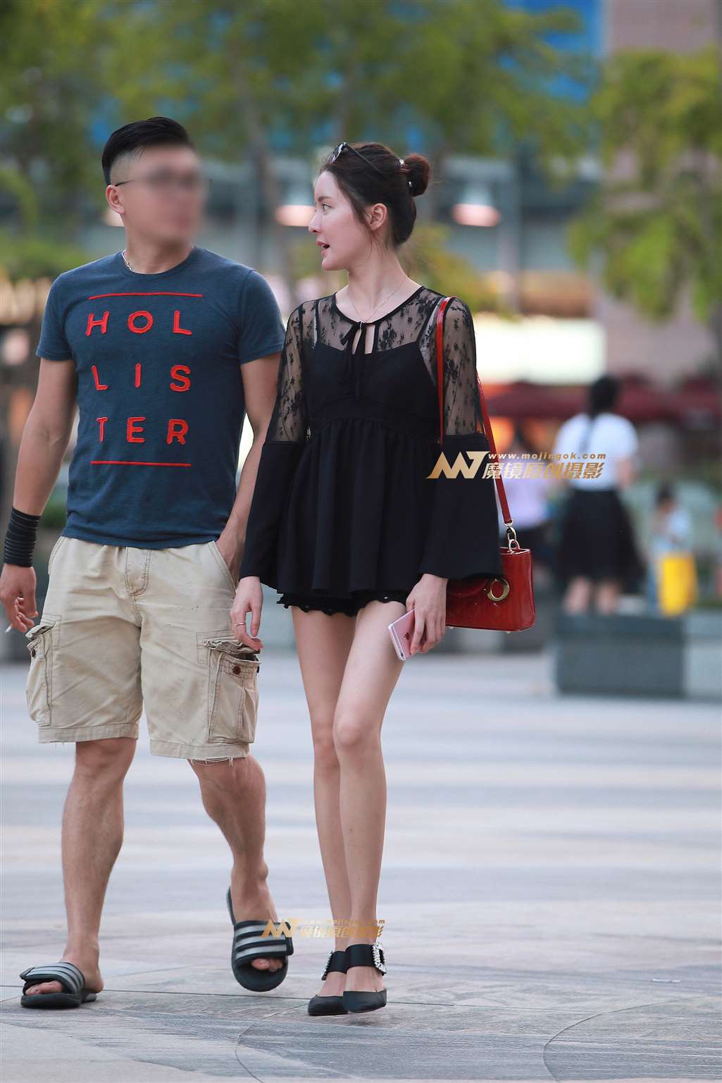 图片[3]-花边热裤，长腿-街拍流行馆