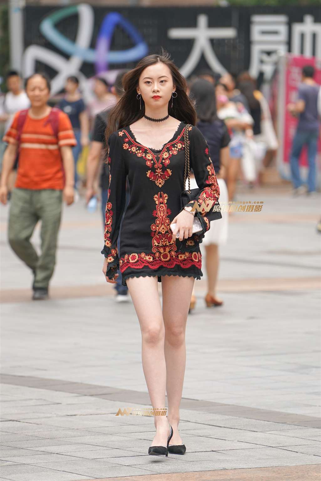 大长腿，中国风-街拍流行馆