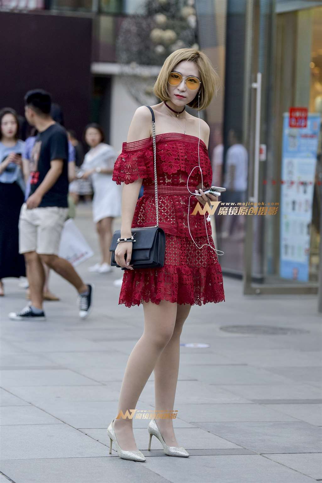 图片[4]-抹胸裙高跟长腿美女-流行馆