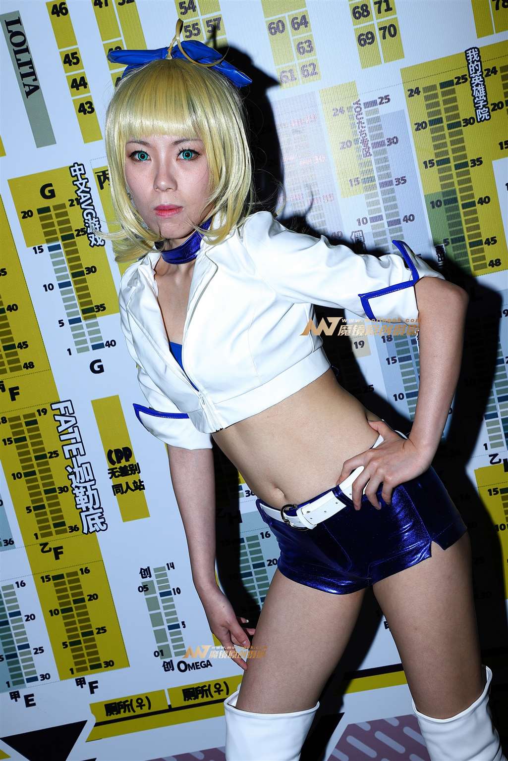 图片[4]-【Mark赛帖】蓝色紧身热裤旗手coser-流行馆