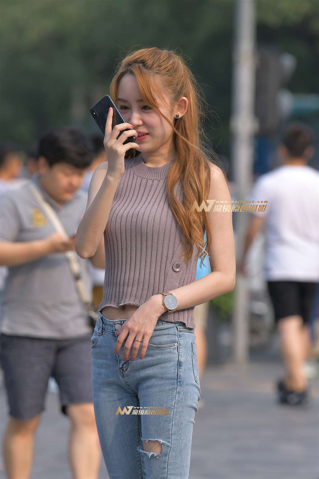 图片[4]-【红石赛帖】漂亮性感牛仔裤美女-流行馆