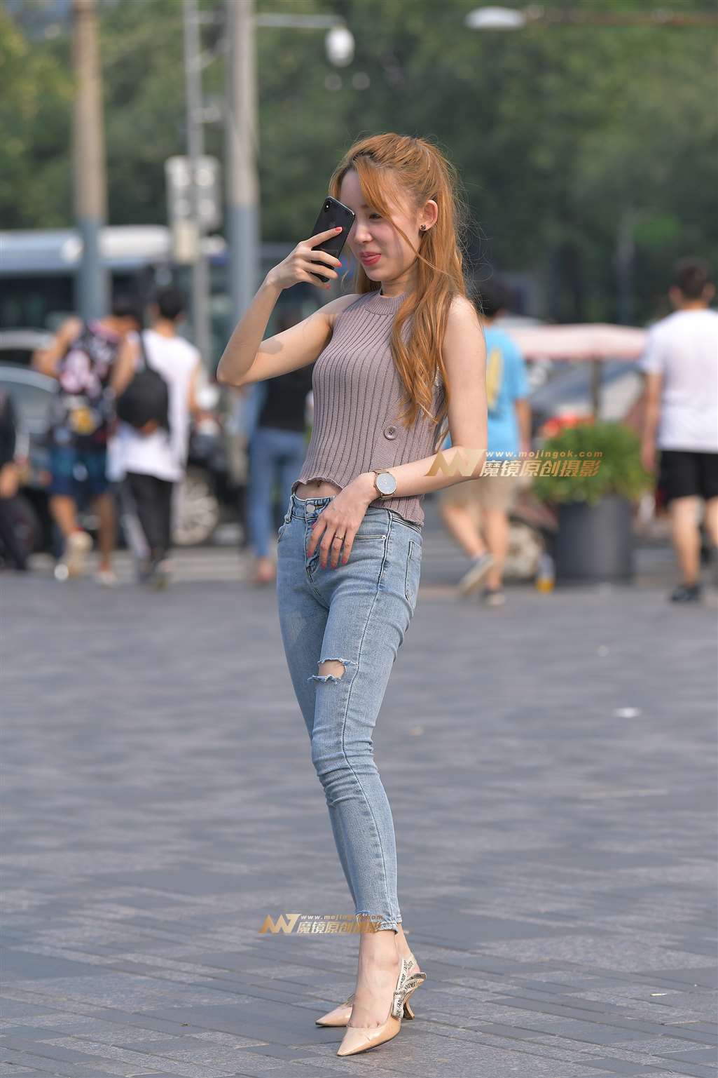 图片[5]-【红石赛帖】漂亮性感牛仔裤美女-流行馆