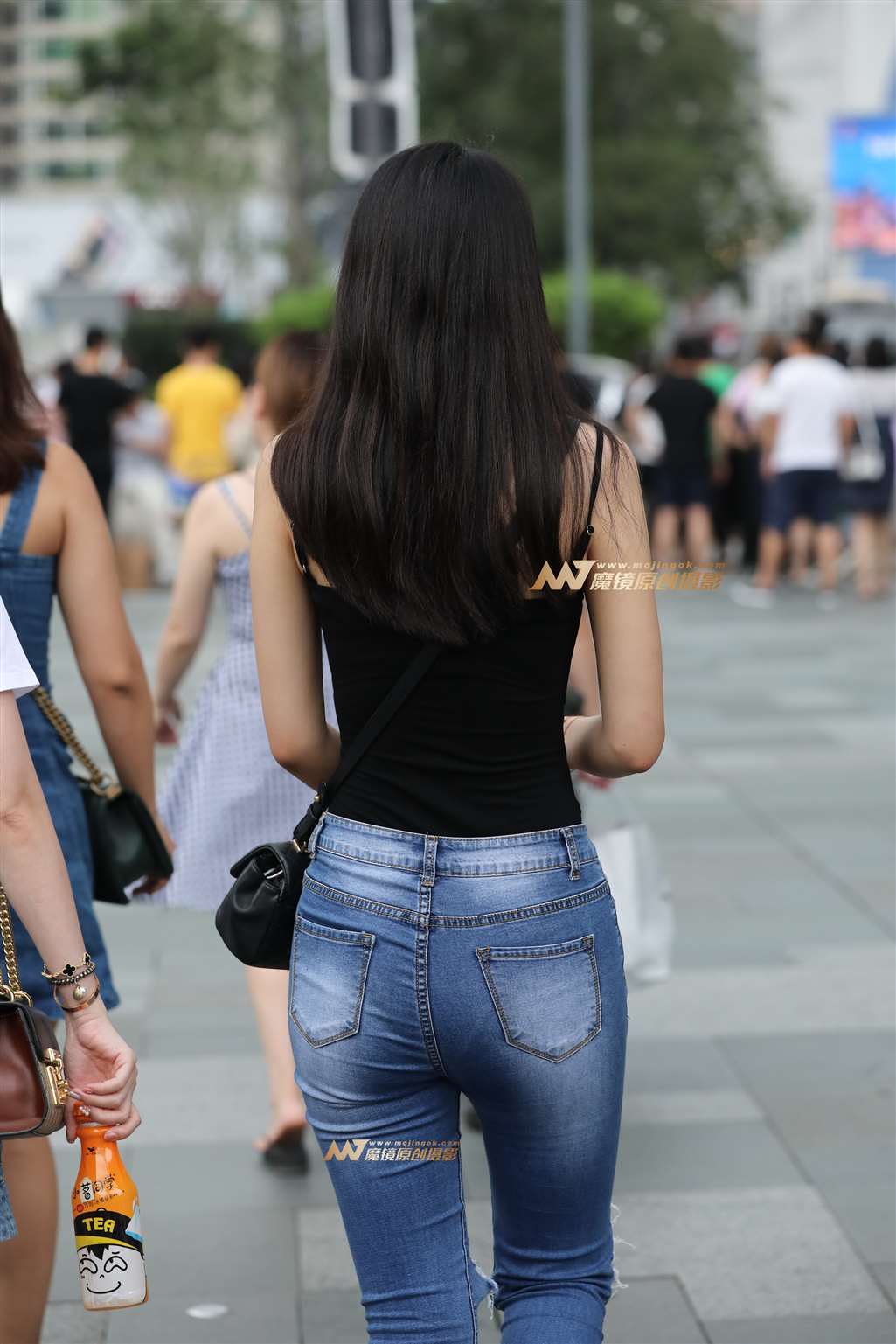 图片[4]-【辉辉赛贴】牛仔裤高叉衣欧美漂亮小姐姐-流行馆