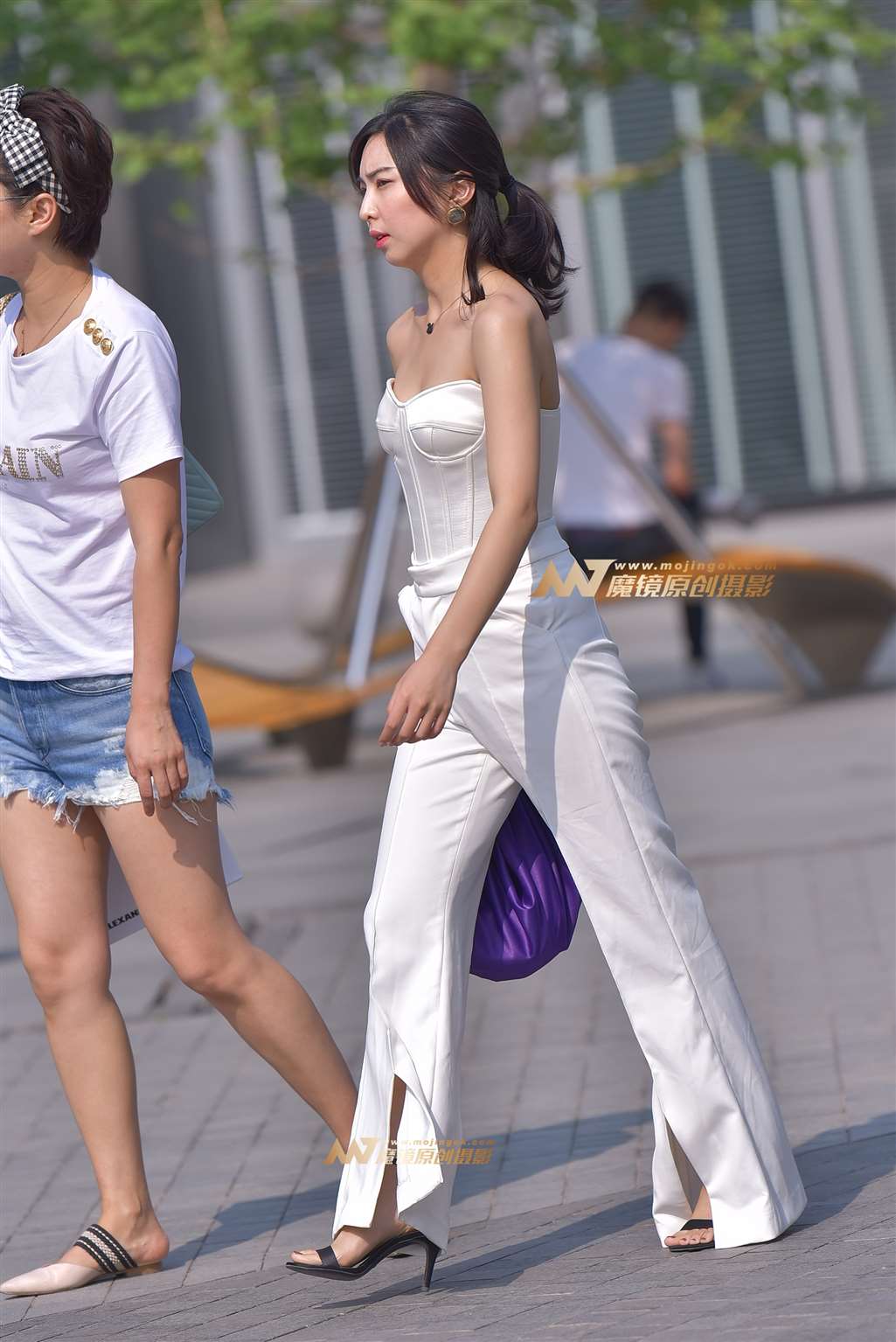 【赛德克赛帖】时尚抹胸白裤气质女-流行馆