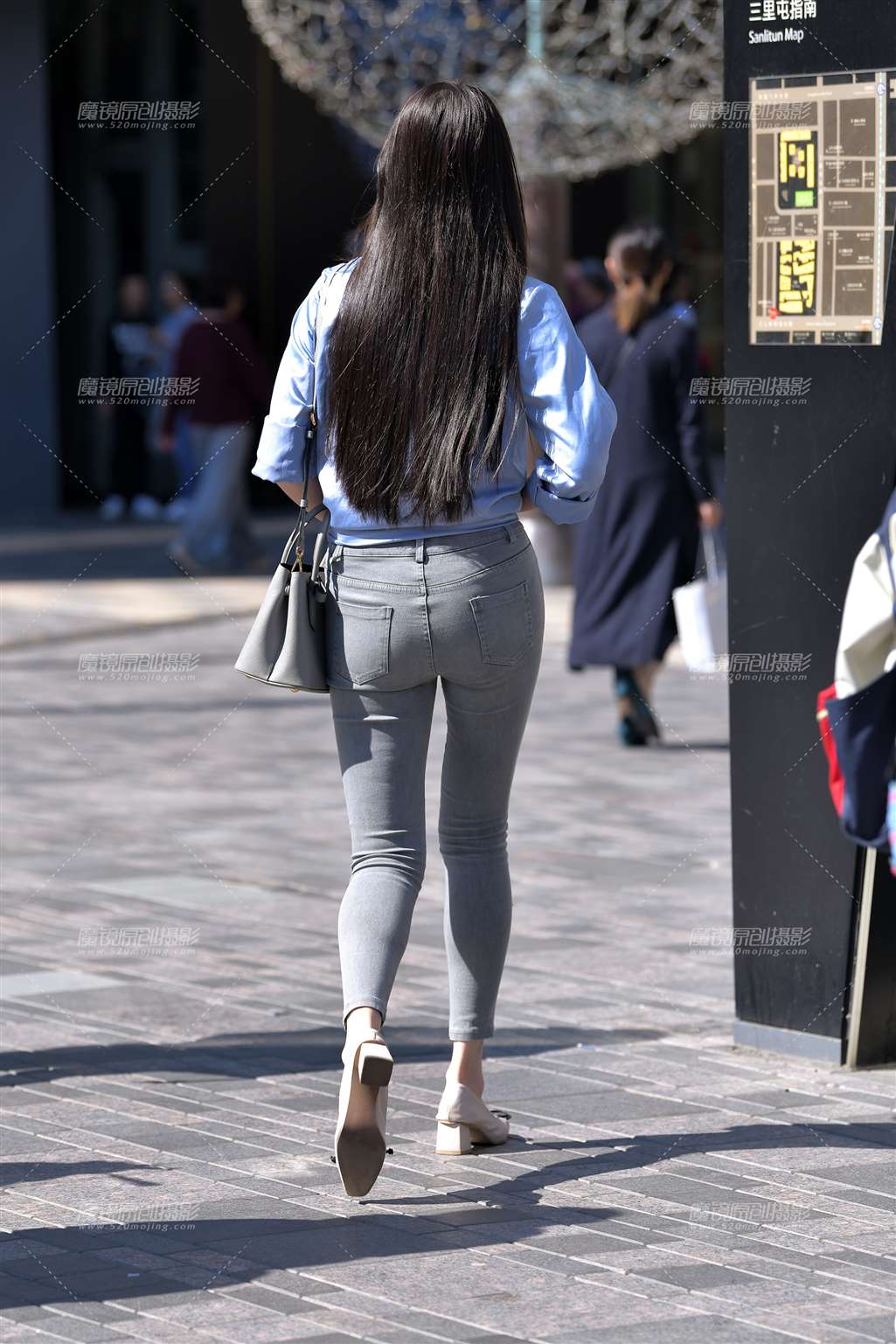 图片[4]-【红石赛帖】灰色牛仔裤美女-流行馆