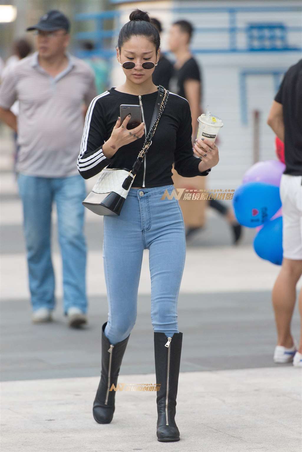 【浅蓝色赛帖】牛仔裤-街拍流行馆