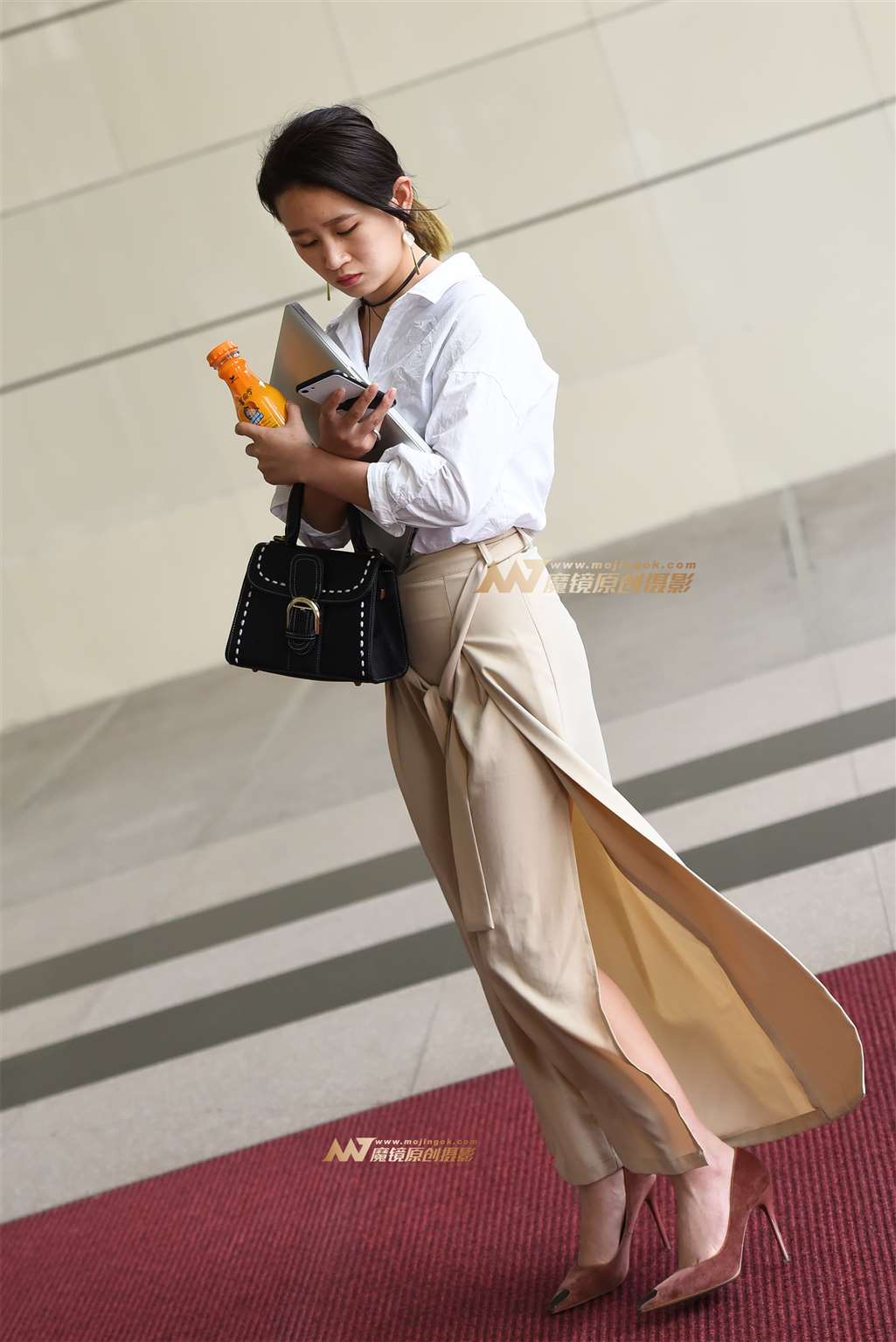 图片[2]-【咔喳赛贴】米色裙裤-流行馆