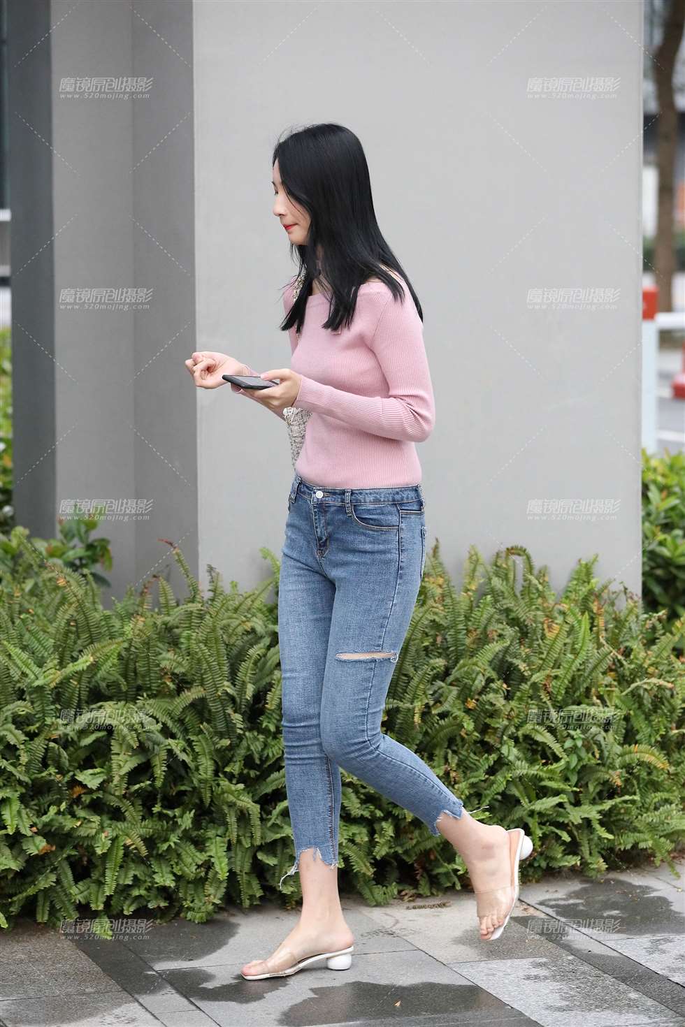 图片[4]-好乖巧的牛仔裤小姐姐-街拍流行馆