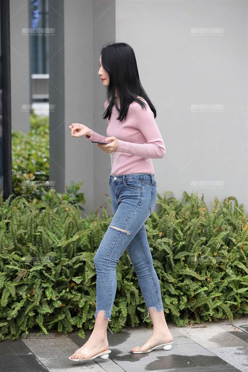 图片[5]-好乖巧的牛仔裤小姐姐-街拍流行馆