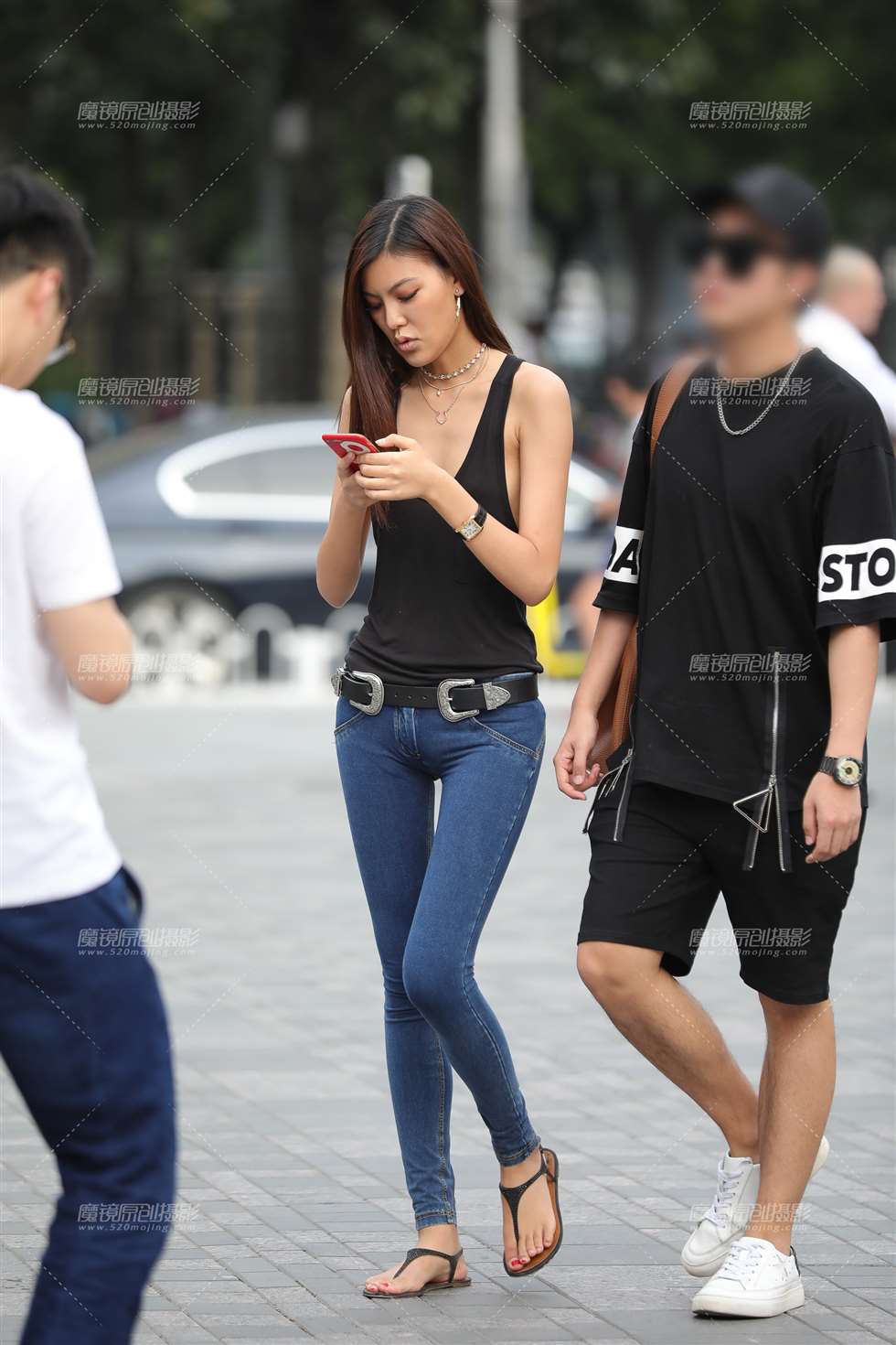 图片[3]-高瘦长腿紧牛-街拍流行馆