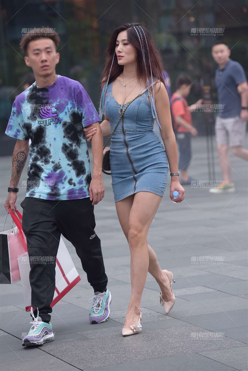 图片[4]-【慕容笙赛贴】牛子裙小姐姐-街拍流行馆