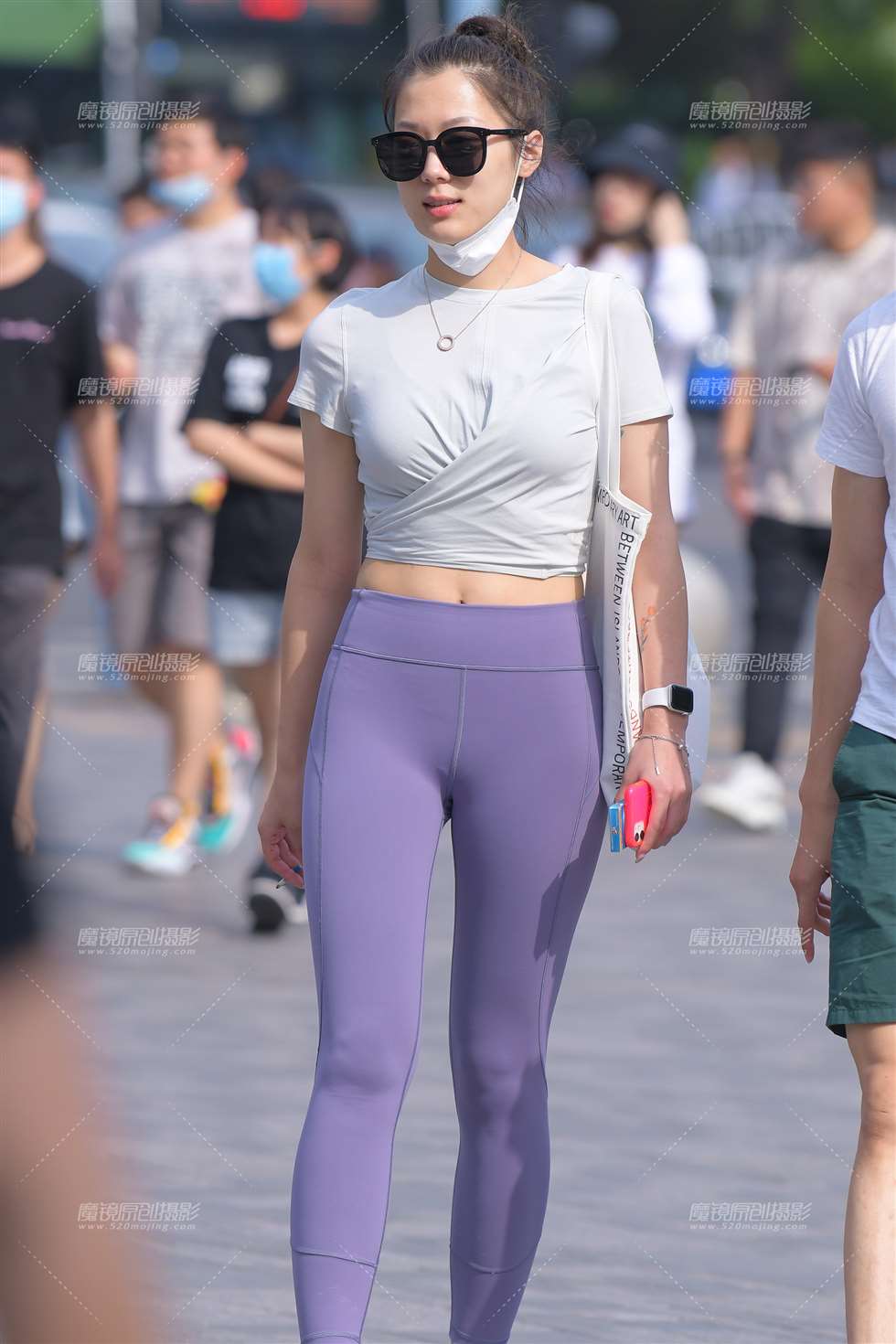 图片[5]-【红石赛贴】蓝色瑜伽裤美女-街拍流行馆