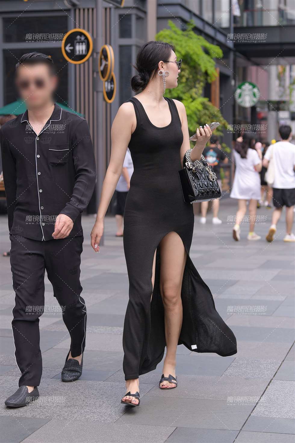 图片[4]-韵味的开叉长裙-街拍流行馆