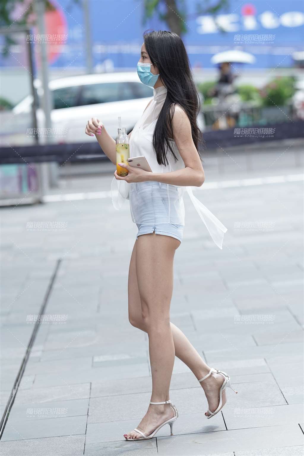 图片[4]-长腿热裤美女-街拍流行馆