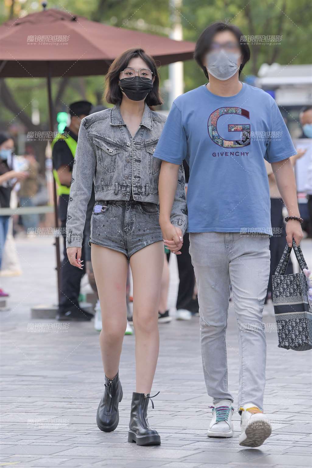图片[5]-牛仔热裤长腿美女-街拍流行馆