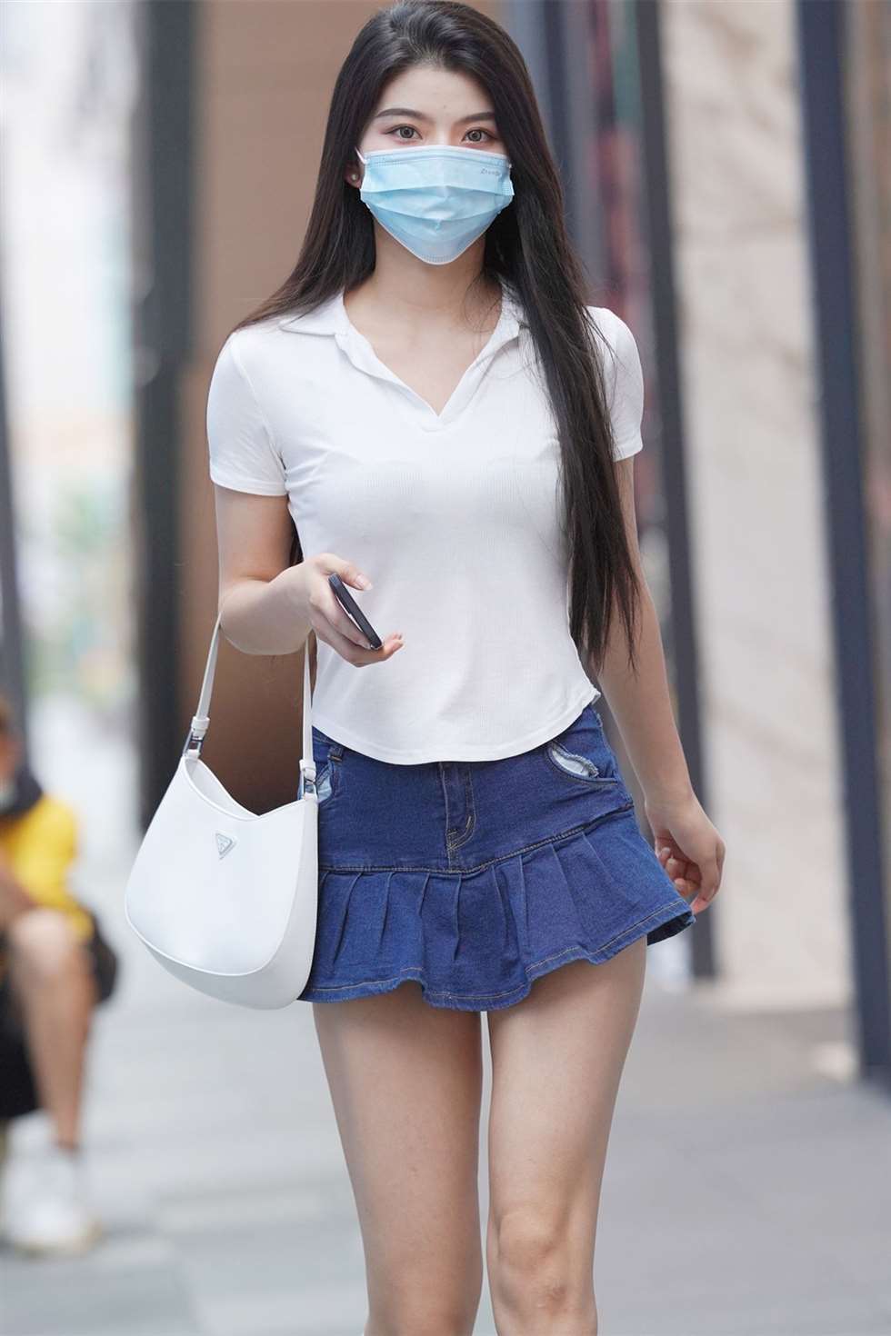 图片[1]-夏季Polo清纯美少女-街拍流行馆